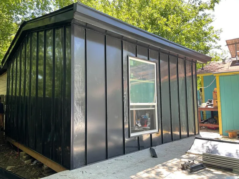 Black standing seam metal wall panels for Metal Roof Installation in Lancaster